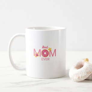 Best Mum Ever Doughnut Floral Coffee Mug