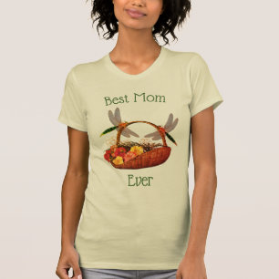 Best Mum Ever Dragonflies Flower Basket T-Shirt