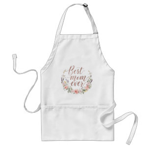 Best Mum Ever – Elegant Floral Kitchen Apron