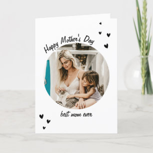 Best Mum Ever Elegant Photo Mother's Day Holiday Card