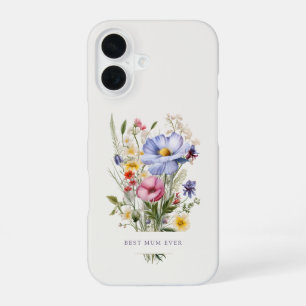 Best Mum Ever English Garden Bouquet Mother's Day iPhone 16 Case