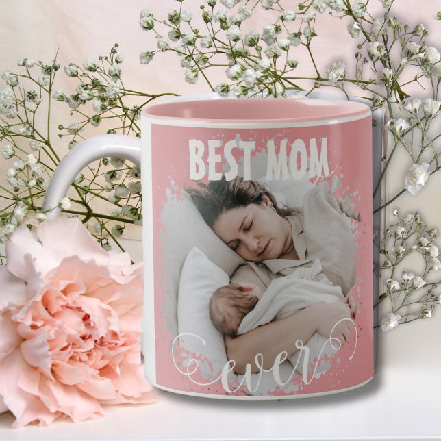 Best Mum Ever est 20xx Photo  Two-Tone Coffee Mug (Creator Uploaded)