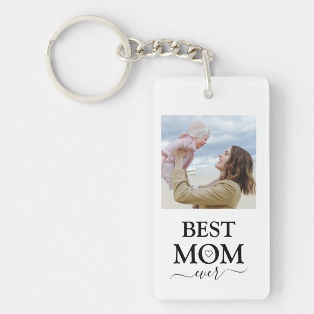 Best Mum Ever Family Photo Collage Key Ring (Front)