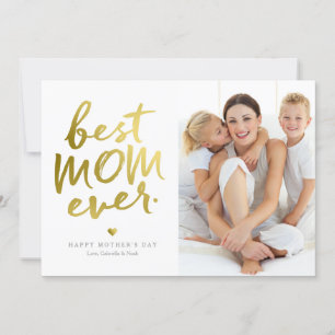 Best Mum Ever Faux Gold Foil