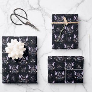 Best Mum Ever Floral Butterfly Mothers Day Wrap Wrapping Paper Sheet