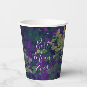 Best Mum Ever Floral Garden Hand Painted Paper Cups