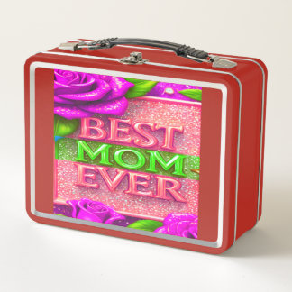 Best Mum Ever Floral Metal Lunchbox | Retro Vintag