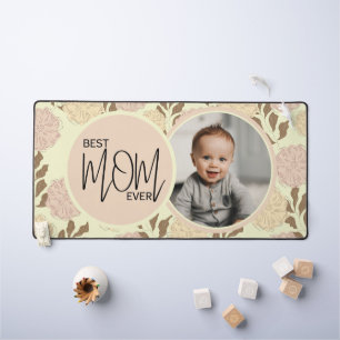 Best Mum Ever Floral Pattern Photo Desk Mat