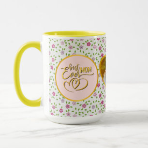 Best Mum Ever Floral Photo Mother's Day Mug