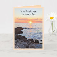 Best Mum Ever from Sunrise to Sunset Ocean Photo