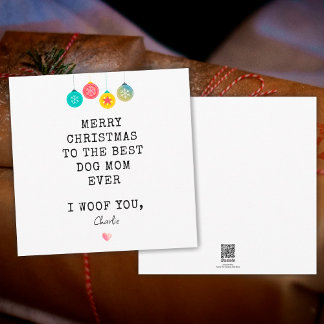 Best Mum Ever Funny Merry Christmas From Dog Holiday Card