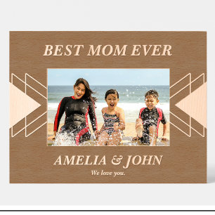 Best mum ever Geometric Custom Wood Picture Frames