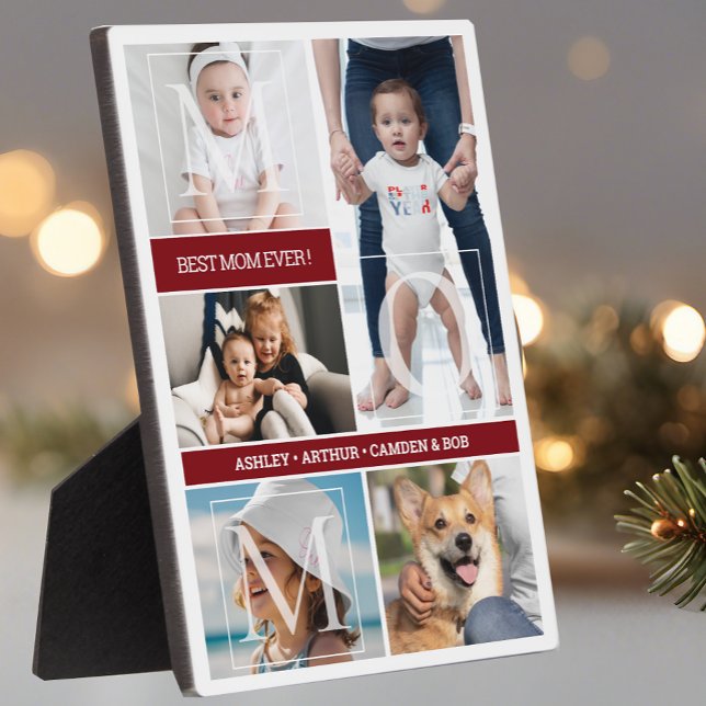 Best Mum Ever Gift Photo Collage Plaque (Creator Uploaded)