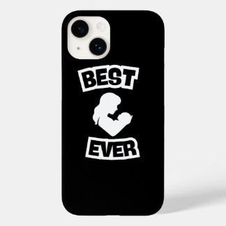 Best Mum Ever Gift – Pink Mother & Baby Silhouette Case-Mate iPhone 14 Case