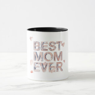 Best Mum Ever Glass 3D Design   Modern Mother’s Da Mug