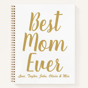 Best Mum Ever gold custom script recipe book