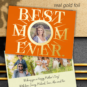 Best Mum Ever gold typography Mother's Day photo