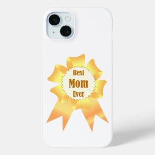 Best mum ever Golden winner award ribbon iPhone 15 Mini Case