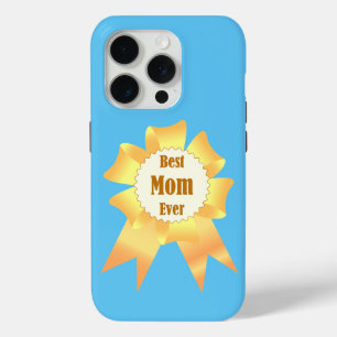 Best mum ever Golden winner award ribbon iPhone 15 Pro Case