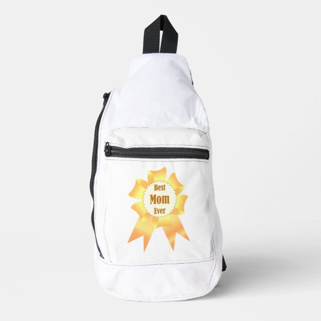 Best mum ever Golden winner award ribbon Sling Bag (Front)