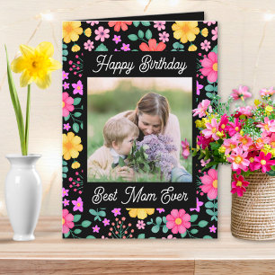 Best Mum Ever Happy Birthday Photo Collage Card