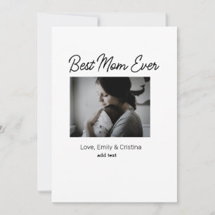 best mum ever happy mothers day add photo name holiday card
