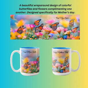 Best Mum Ever, Happy Mother's Day Two-Tone Coffee Mug