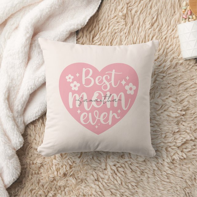 Best Mum Ever - Heart Cushion (Blanket)