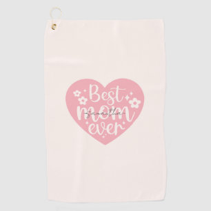 Best Mum Ever Heart Golf Towel