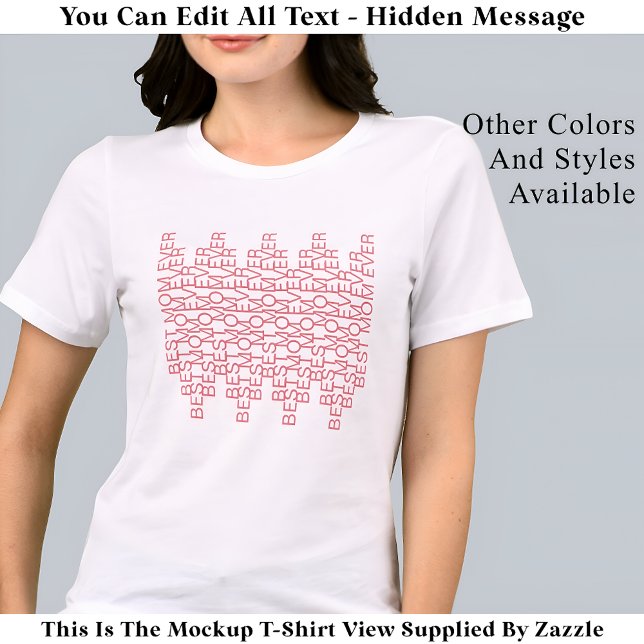 Best Mum Ever Hidden Message 141PW Modern Quote Tri-Blend Shirt (Creator Uploaded)
