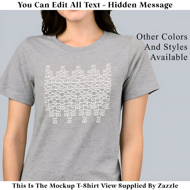 Best Mum Ever Hidden Message 141WG Modern Quote Tri-Blend Shirt (Creator Uploaded)