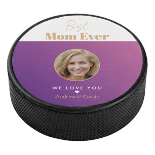 Best mum ever hockey puck