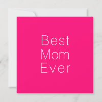 Best Mum Ever hot pink minimalist typography chic