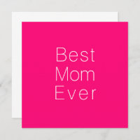Best Mum Ever hot pink white simple minimalist 