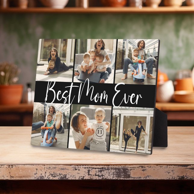 "Best Mum Ever' Keepsake 6 Photo Collage Plaque (Creator Uploaded)