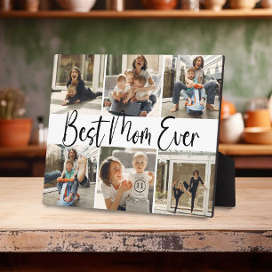 "Best Mum Ever' Keepsake 6 Photo Collage Plaque