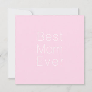Best Mum Ever light pink minimalist elegant simple Card