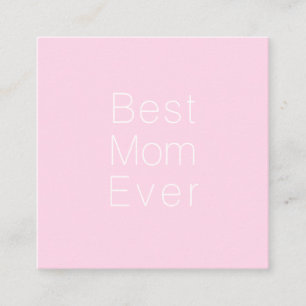 Best Mum Ever light pink white minimalist cute Enclosure Card