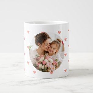 Best Mum Ever Little Heart Photo Mother's Day Large Coffee Mug