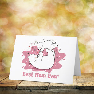 Best Mum Ever Mama Bear Mother’s Day Holiday Card