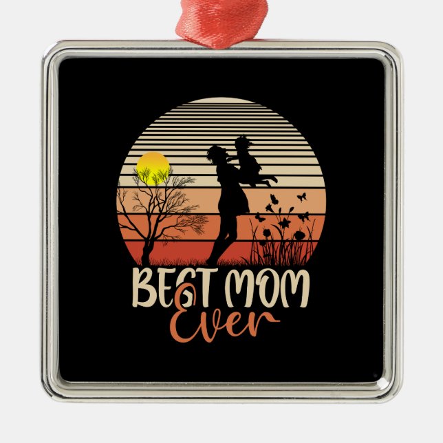 Best Mum Ever Metal Tree Decoration (Front)
