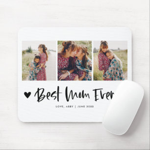 Best Mum Ever Minimalist Photo Collage Mouse Pad