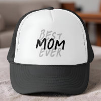 Best Mum Ever Modern Black and Grey Grunge