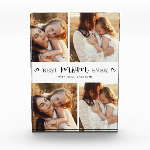 Best Mum Ever Modern Custom Mother’s Day Gift Photo Block