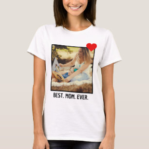 Best Mum Ever Modern Custom Mothers Day Photo T-Shirt