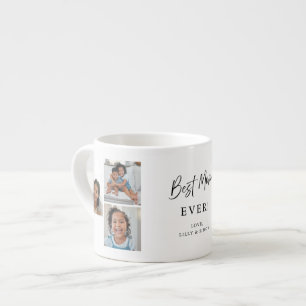 Best Mum Ever Modern Multi‑Photo Keepsake Custom Espresso Cup