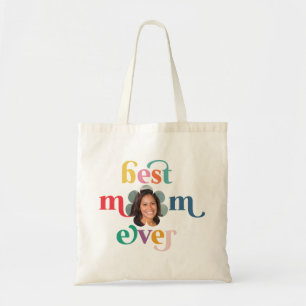 Best Mum Ever Modern Photo Kids Names Mother's Day Tote Bag