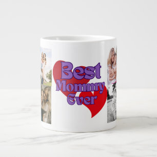 Best mum ever modern photo mother's day gift large coffee mug