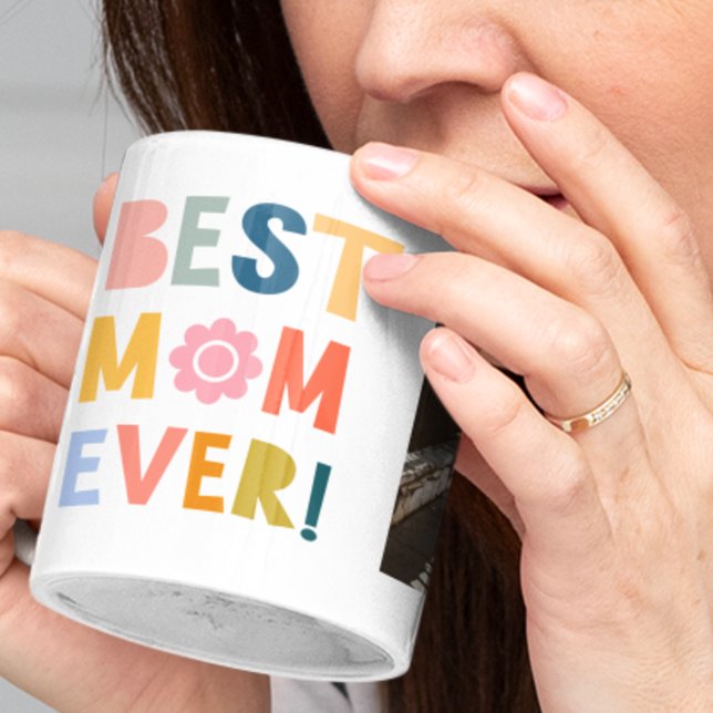 Best mum ever modern photo Mother's Day Mug (Best mom ever modern photo Mother's Day Mug)