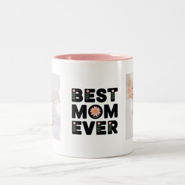 Best mum ever modern photo Mother's Day Mug (Center)